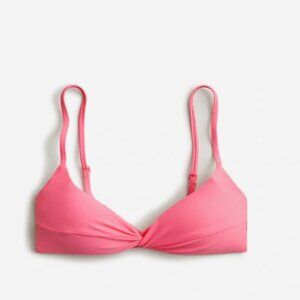 J Crew Strappy Twist Bikini Top Tea Rose Pink Moderate Coverage Size 3x